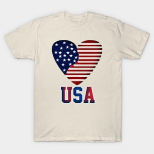 USA heart flag T-Shirt